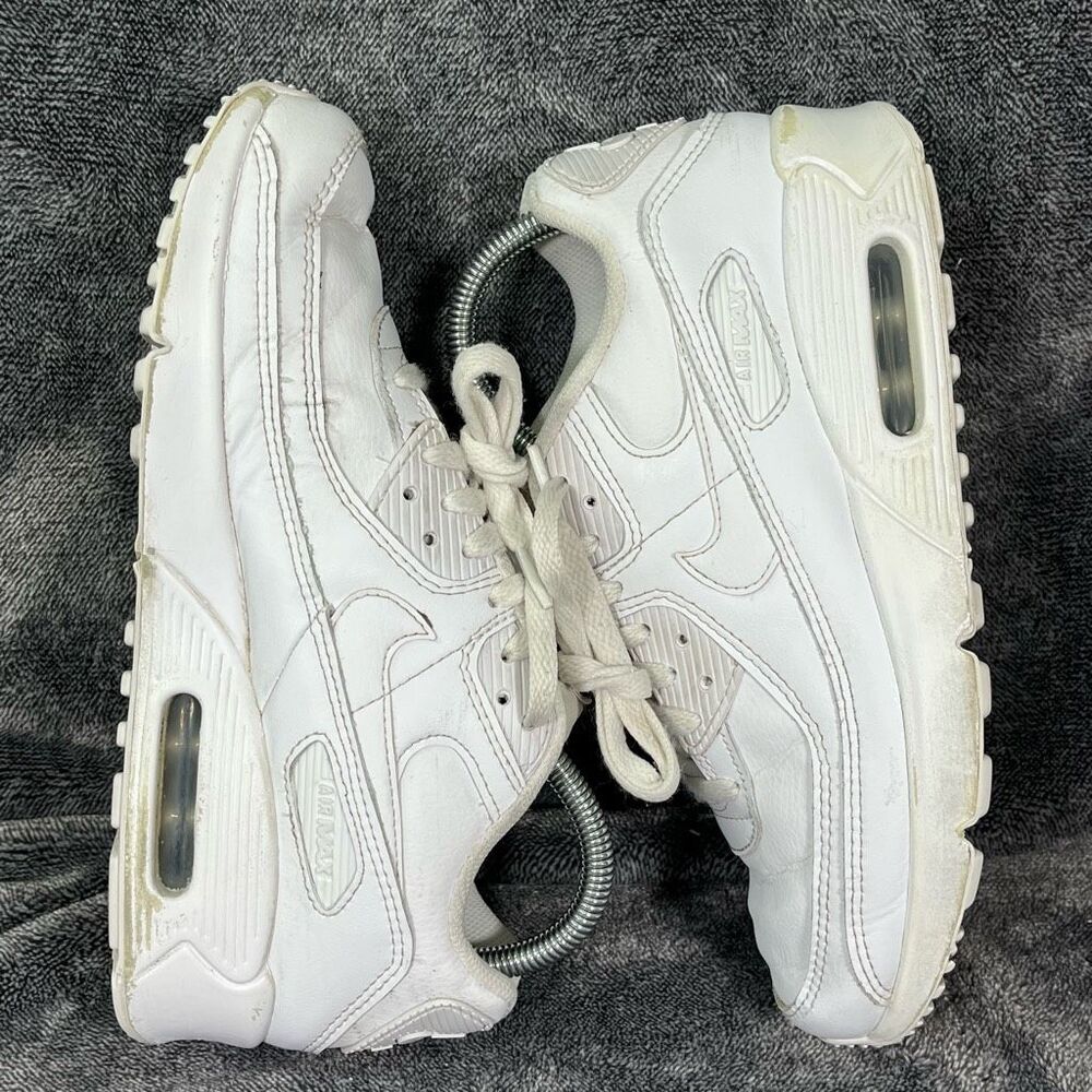 Nike Air Max 90 GS Youth Shoes White Size US 6.5Y / Women size 8